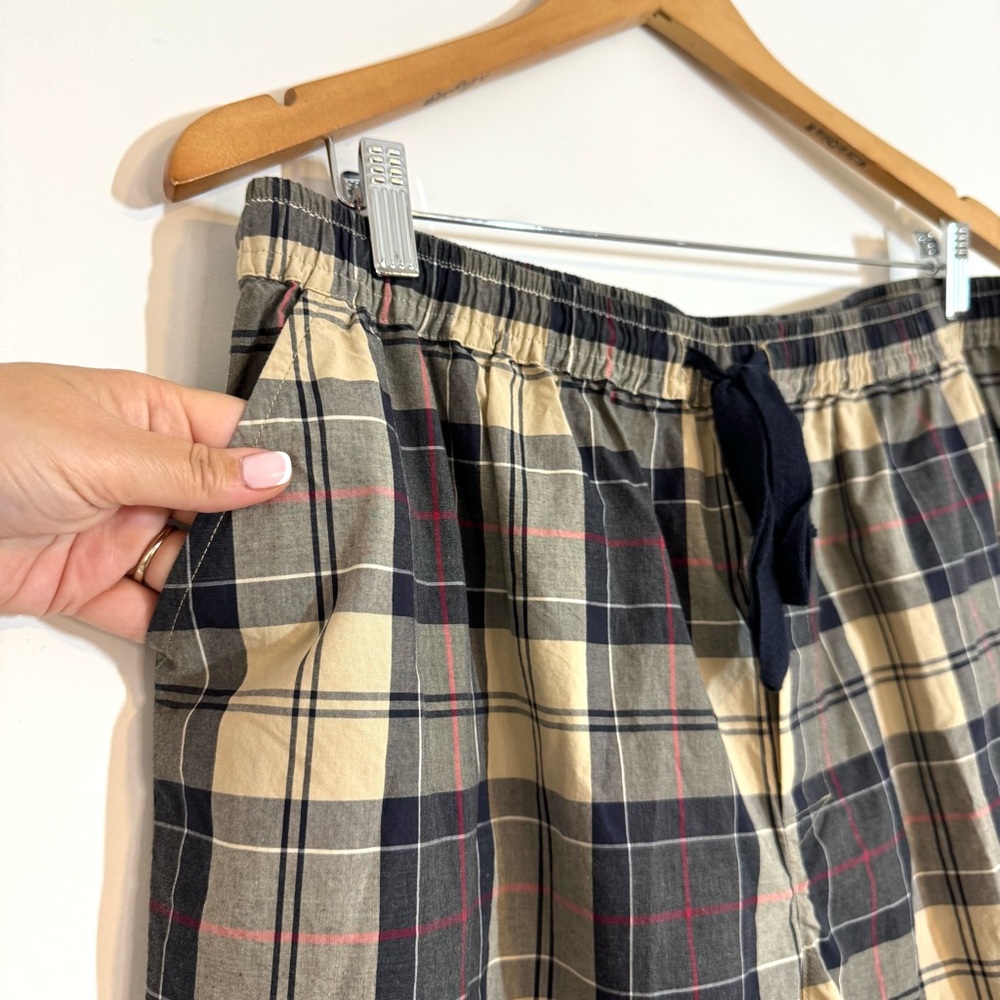 Barbour Plaid Woven Cotton Pajama Set in Stone Tartan Laith Tartan Men’s Size XL - Picture 14 of 16